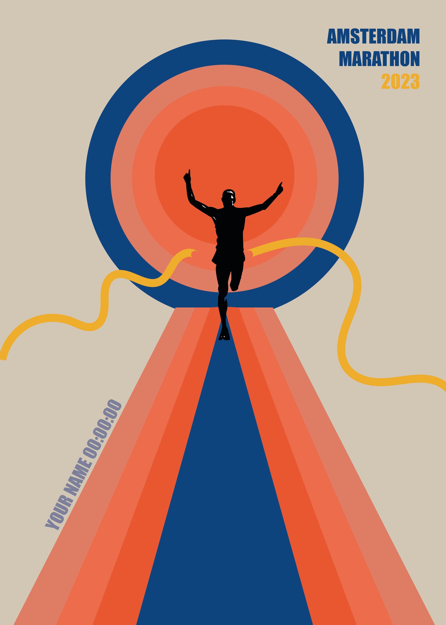 Amsterdam Marathon 2023 - Vintage Blue