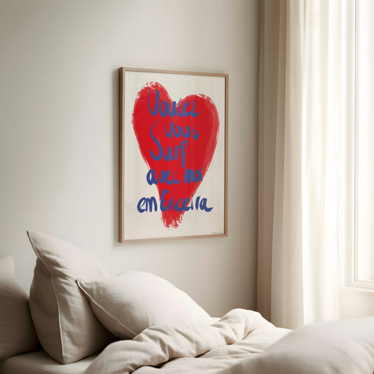 'Voulez Vous Surf' - Blue & White