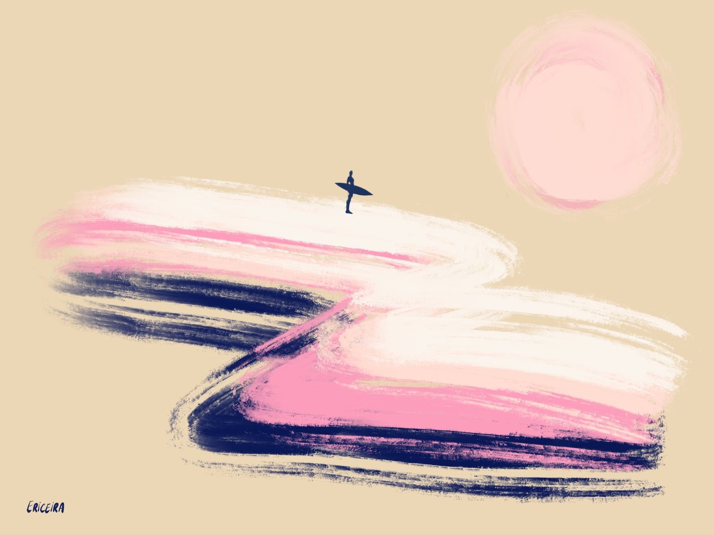 ´Sunset Surf Ericeira´ - Pink