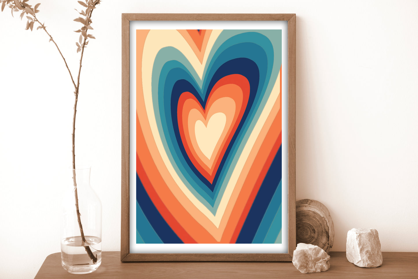 Living Room Art - I love you in Retro