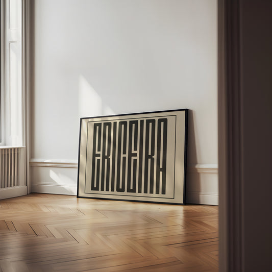 Ericeira Graphic Black & Beige
