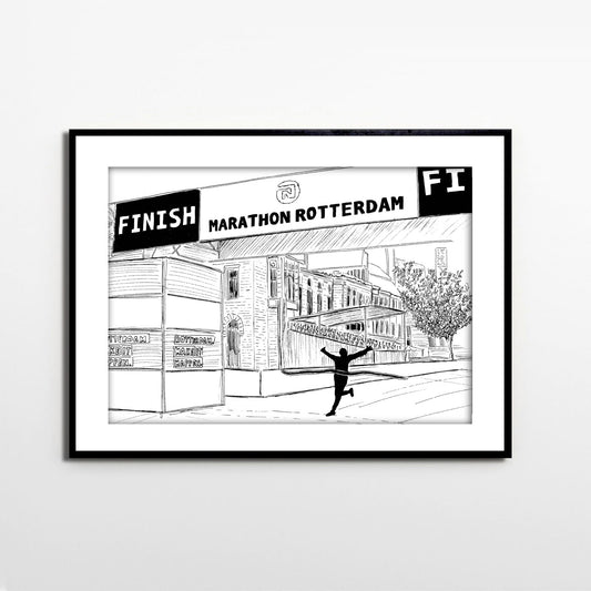 Marathon Rotterdam: Finish with City Hall